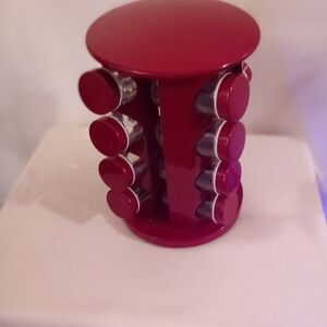 Modern Red Circular Accent Decor